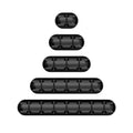 Wire Organizer Mobile Phone Charging Cable Data Cable Wire Routing Storage Cable Organizer Snap Clip - 1Set Black