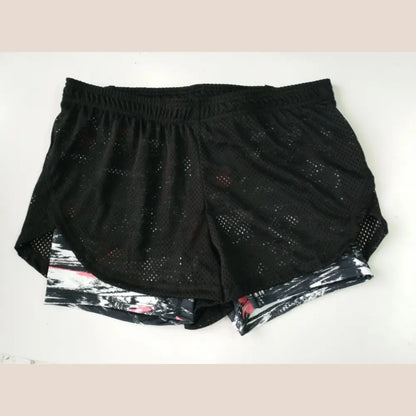 Women’s Breathable Double-Layer Yoga Shorts - Printing / S