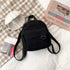 Women’s Corduroy Mini Backpack - Black