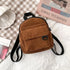 Women’s Corduroy Mini Backpack - Dark Brown