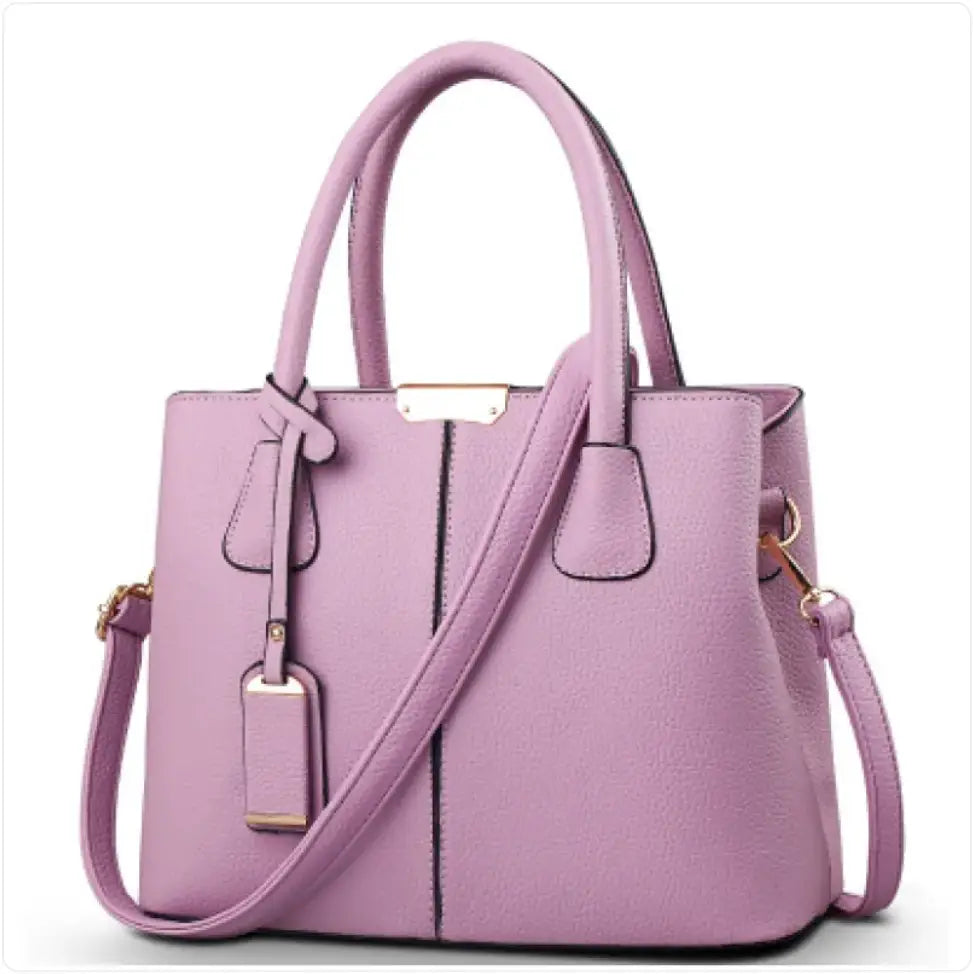 Women's Elegant Shoulder Handbag in Purple