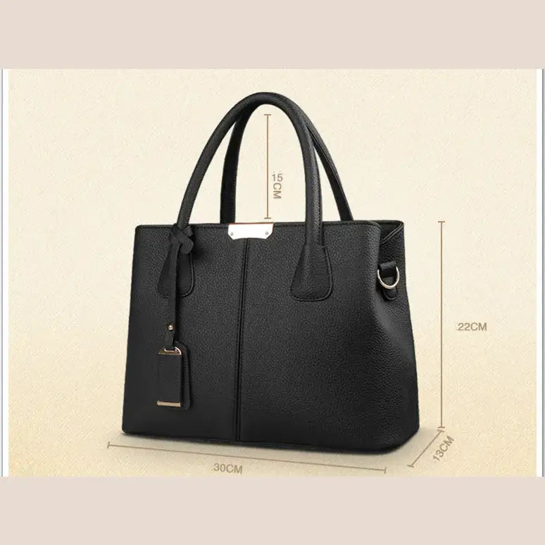 Women's Elegant Shoulder Handbag in Black