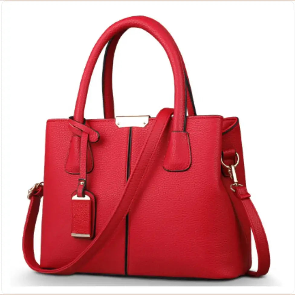 Women's Elegant Shoulder Handbag in Red