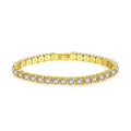 Women’s Fashion 4mm Zirconia Tennis Bracelet Crystal Charm Designer Thin Chain Wedding Jewelry - 19cm / DG2482