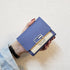 Women’s Fashion Simple Folding Wallet with Contrast Design - Blue