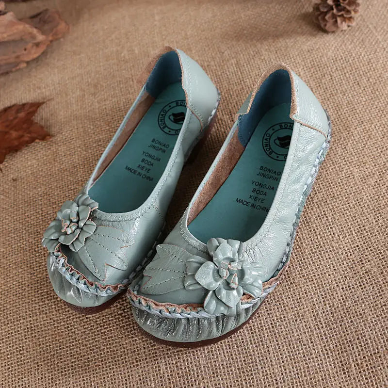 Women’s High-Quality Leather Oxford Casual Flats