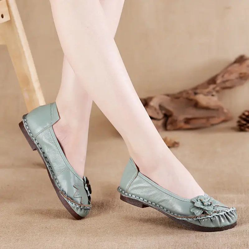 Women’s High-Quality Leather Oxford Casual Flats