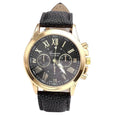 Women’s Leather Watch & Men’s Outdoor Quartz Watch - Black