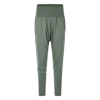 Women’s Loose Fit Harem Pants with Pockets for Yoga - Green / M