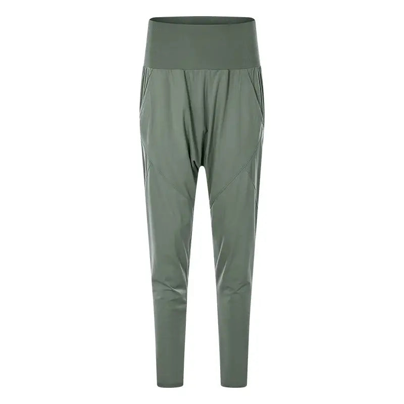Women’s Loose Fit Harem Pants with Pockets for Yoga - Green / XL