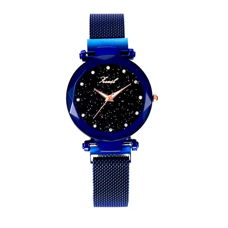 Blue Women's Mesh Band Quartz Watch