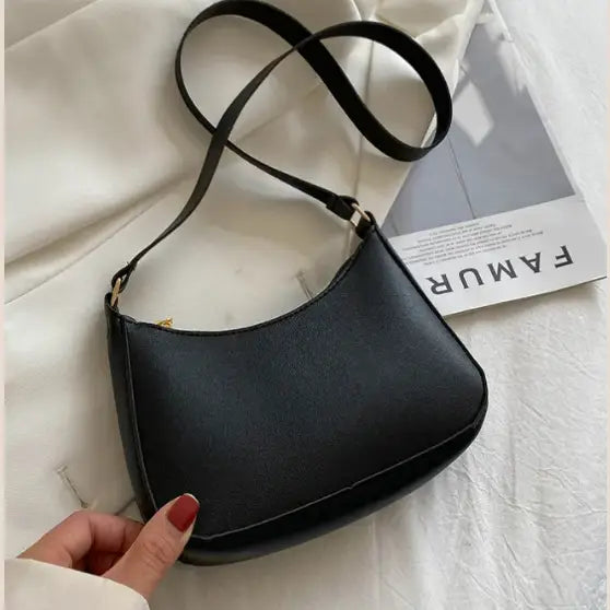 Women's Minimalist Shoulder Bag Black