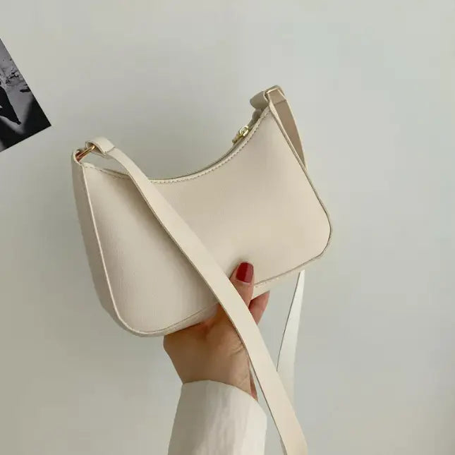 Women's Minimalist Shoulder Bag White