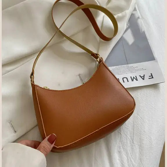 Women's Minimalist Shoulder Bag Brown