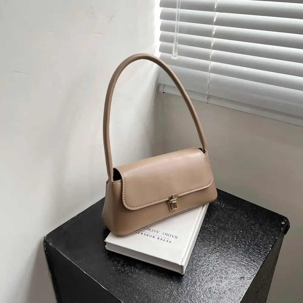Women’s Shoulder Bag Handbag Retro Underarm Bag Fashion Simple Solid Color New Hand Shoulder Bag - Women’s Bags