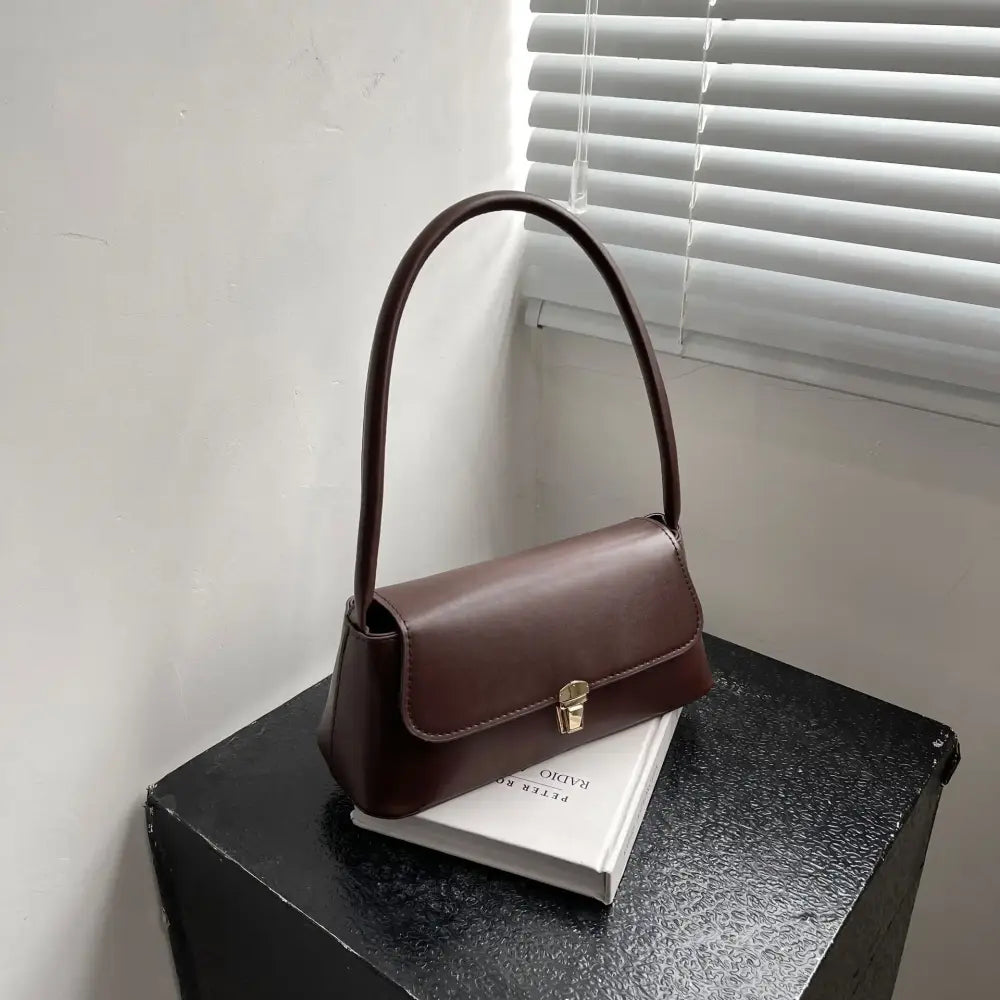 Women’s Shoulder Bag Handbag Retro Underarm Bag Fashion Simple Solid Color New Hand Shoulder Bag - Women’s Bags
