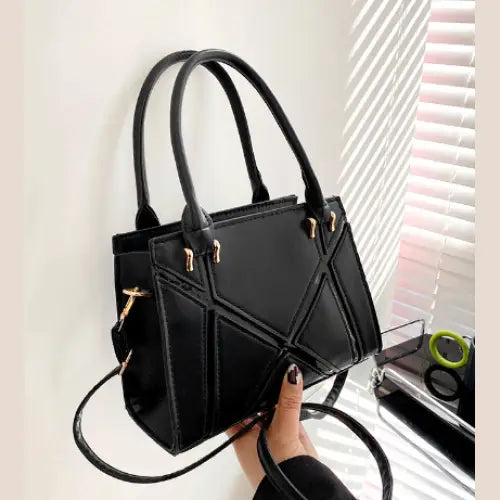 Women's Shoulder Bag in Classic Black PU Leather