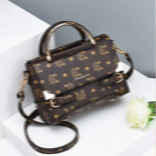 Women's Structured Handbag in Black Pattern