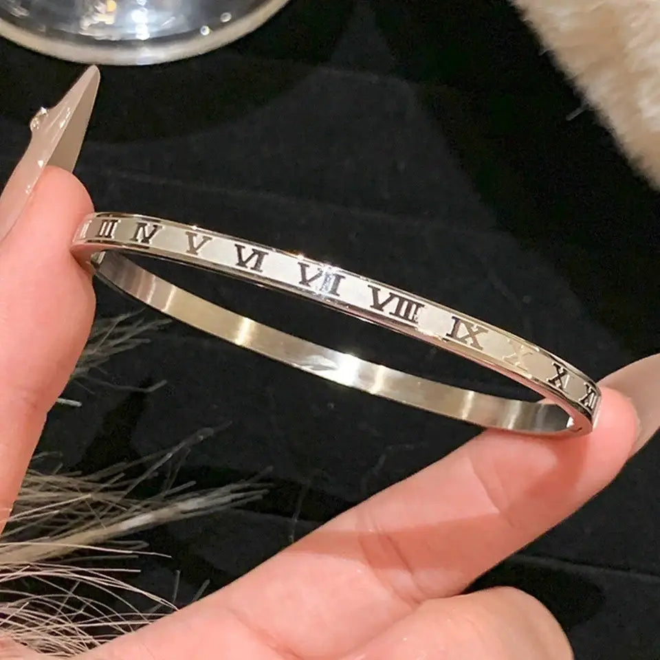 ZAKOL 5/1pcs Sparkling Zirconia Inlaid Stainless Steel Bracelet Set for Women Stackable Bangles Fashion Non Fading