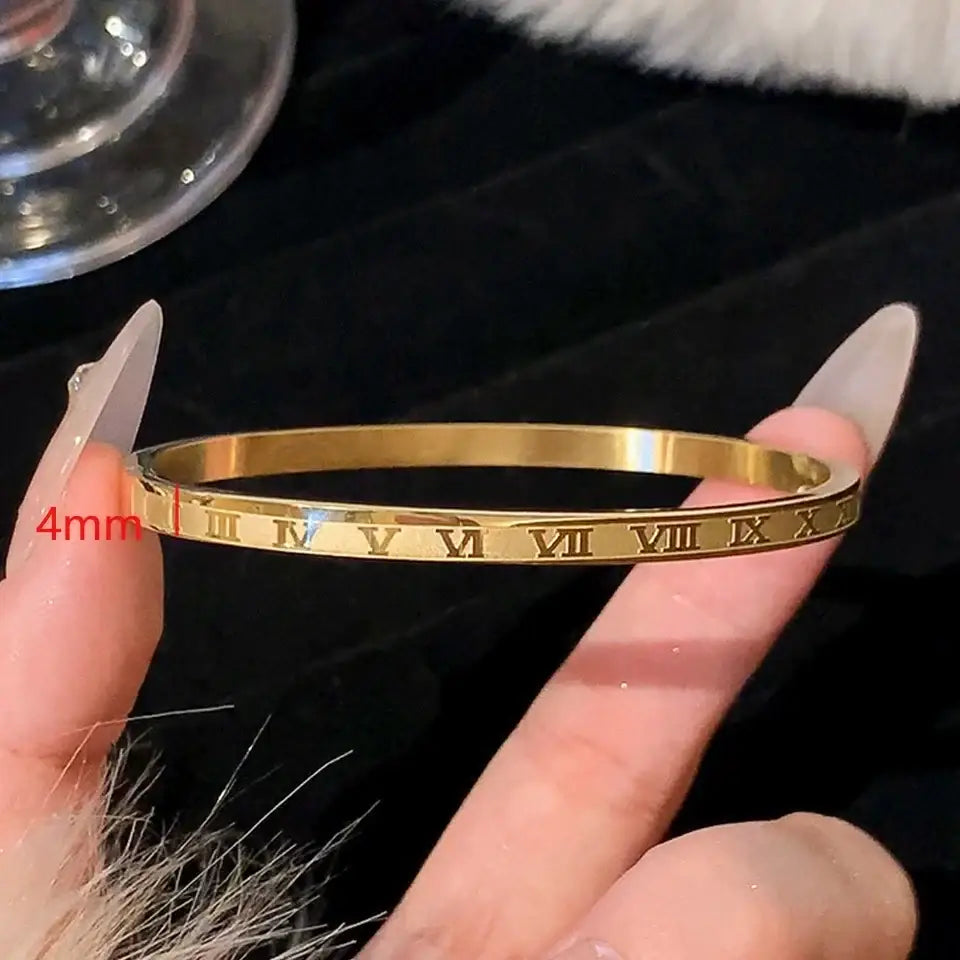 ZAKOL 5/1pcs Sparkling Zirconia Inlaid Stainless Steel Bracelet Set for Women Stackable Bangles Fashion Non Fading